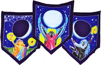 (image for) Triple Moon Goddess Prayer Flags