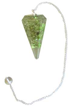 (image for) Peridot Orgone pendulum