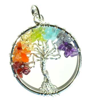 (image for) 7 Chakra Tree of Life pendant