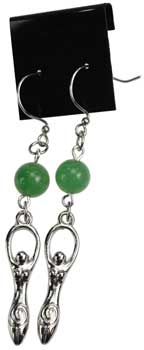 (image for) Green Aventurine Goddess earrings