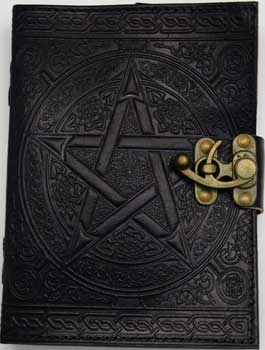 Black Pentagram leather w/ latch