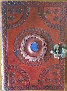 (image for) 5" x 7" God's Eye Embossed leather w/ latch