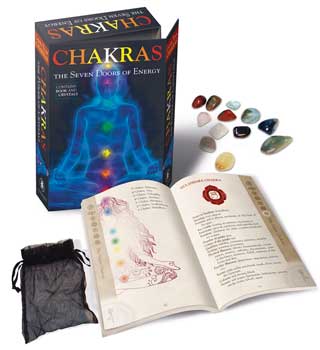 (image for) Chakras, Seven Doors of Energy (bk & 7 crystals) by Lo Scarabeo