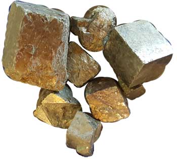 1 lb Pyrite cubed stones