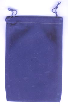 Bag Velveteen 5 x 7 Blue